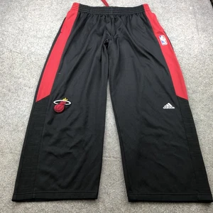Miami Heat Jogginghose Herren Large schwarz rot NBA Basketball Adidas Track Warm Up - Bild 1 von 8