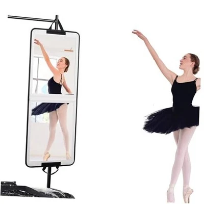  Espejo colgante blanco para bolsa de baile, espejo de baile corporal plegable de 33x13 pulgadas,  Foto 1 de 4