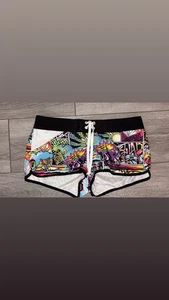 Pantalones Cortos de Natación OP Talla Mediana 7-9 Estampado Gráfico Peace Out  - Imagen 1 de 7