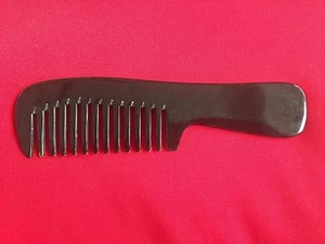 7.60" STURDY BLACK WIDE TOOTHED OX HORN OX HORN COMB - FOR ALL HAIR TYPES! NEW!! - Picture 1 of 1