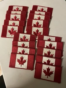 19-Vintage Canadian Iron On Flag Patches - Picture 1 of 5