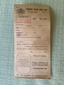 CALCIO 1938/1938 TESSERA CARTELLINO GIOCATORE F.I.G.C. DIR. CASALE MONFERRATO - Picture 1 of 2