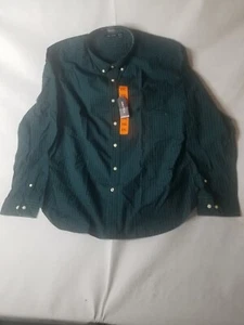 Nautica Men's Long Sleeve Casual Shirt Blue & Green Check XXLarge New w Tags CA5 - Picture 1 of 6