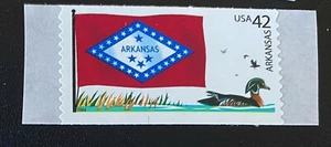 Arkansas State Flag 42 cent Coil Stamp MNH Flags of Our Nation FREE USA SHIPPING - Picture 1 of 1