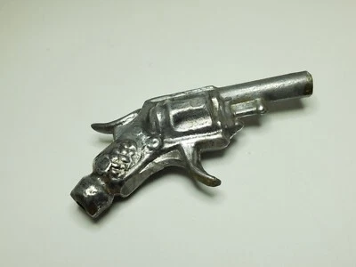 Jouet ancien de fête foraine bazar pistolet à eau en aluminium farce et attrape - Photo 1/4