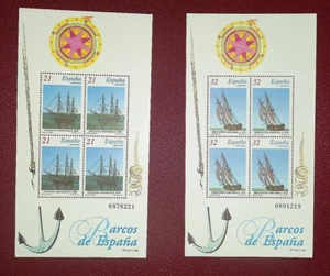 SELLOS ESPAÑA 1997 - 2 HOJAS BLOQUE EDIFIL 3477/8** - BARCOS DE ÉPOCA - Imagen 1 de 1