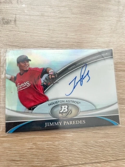 2011 Bowman Platinum Prospect Autographs Refractors Card #JP Jimmy Paredes - Image 1 of 1