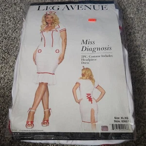Disfraz de enfermera sexy Miss Diagnosis talla XL Dress Up Leg Ave. Nuevo Halloween  - Imagen 1 de 5