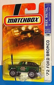 Matchbox 2007 MBX Metal #58 '72 Ford Bronco MBX 55th Anniversary Mtflk Green - Picture 1 of 3