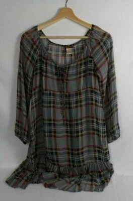 Women's Blouse Dress From Copper Key  Size Small Gray plaid - Image 1 of 4