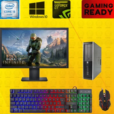 DOTA HP i5 Gaming Desktop PC SSD Computer Nvidia GT730 Win 10 8GB bundle - Image 1 of 4