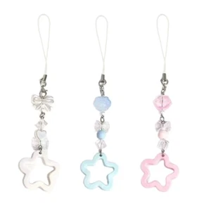 Colorful Five-Pointed Star Keyring Macaron Star Keychain Handmade Phone Pendant - Zdjęcie 1 z 10
