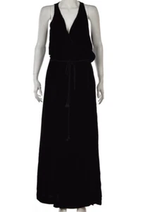 NUEVO Vestido Chloe Mujer Talla 42 Negro Terciopelo Envolvente Sin Mangas Noche Larga - Imagen 1 de 5