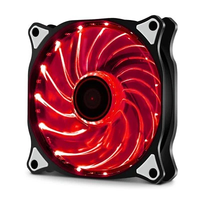 120mm RED Vetroo LED Gaming PC Case Cooling Fan Sleeve Bearing CPU Radiators - Image 1 of 4