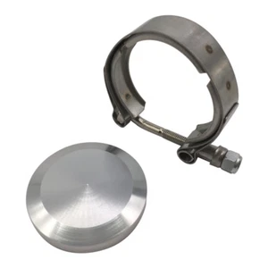 50mm Aluminum BOV Block Off Plate Cap Flange Adapter Plug Blanking Plate V-Clamp - Picture 1 of 6