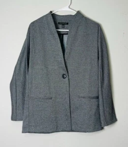 Banana Republic grauer Strick Blazer Damen XXS P Ein Knopf Karriere Jacke - Bild 1 von 11