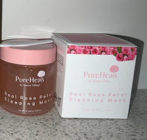 PureHeal's by Nature Village Real Rose Sleep Mask Full Size 100 g 3.53 oz NIB - Picture 1 of 2