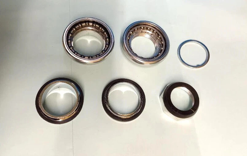 NECO 1 inch HEADSET BSA THREAD alloy cups with steel bearing runners - Image 1 of 1