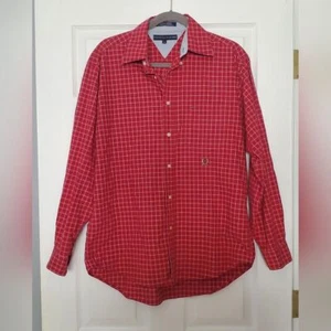 Tommy Hilfiger uomo rosso manica lunga con bottoni taglia media - Foto 1 di 4