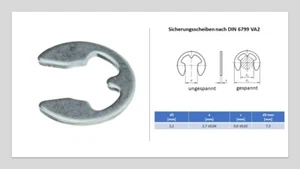 10x Sicherungsscheibe Sprengring Wellensicherungsring DIN 6799 3,2 Edelstahl - Bild 1 von 1