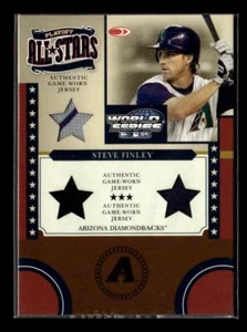 2004 Donruss World Series #PAS-3 Steve Finley Playoff All-Stars Material 3 #/100 - Picture 1 of 2