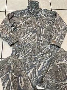 Vintage Columbia Mossy Oak Hunting Coveralls Tree Stand Camo Large - Picture 1 of 9