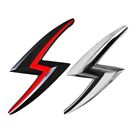 2PCS Black,Silver 3D S Lightning Emblem Badge  for Car Trunk