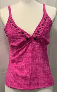 Woman’s Sz 10 Tankini Bathing Suit Top - Ruby Rd. Beach - Adjustable Straps Pink - Picture 1 of 5