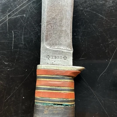 RARO Cuchillo de Hoja Fija de Coleccionista, Alfred Williams Sheffield Inglaterra Cruz EBRO Foto 1 de 4