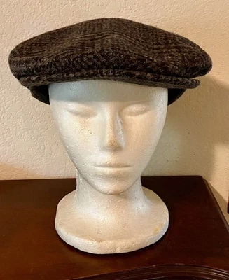 De colección Pendleton Tweed Lana Virgen Newsboy Cabbie Sombrero Gorra Grande Foto 1 de 4