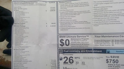 Driver Sun Visor Sedan Canada Market Vinyl Fits 06-11 BMW 323i 1108711 - Изображение 1 из 4