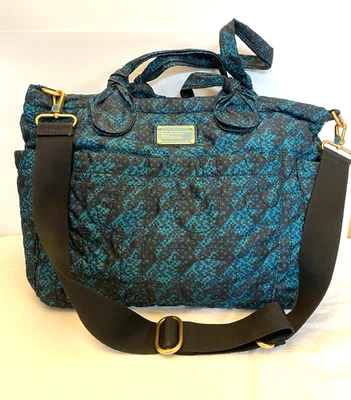 Bolso de Mano Marc by Marc Jacobs Para Mujer Mediano TATE Suministro Verde/Azul Nailon Logo Usado en Excelente Condición! Foto 1 de 4