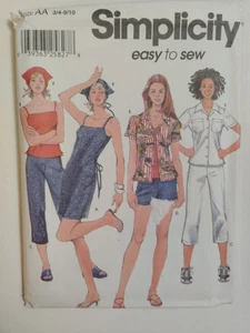 Simplicity 7237 Jumper Dress Scarf Top Shorts Pants Sewing pattern 3/4-9/10 UC - Picture 1 of 9