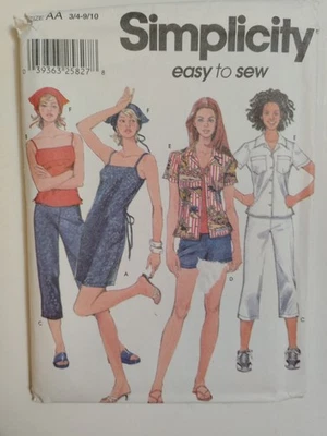 Simplicity 7237 Jumper Dress Scarf Top Shorts Pants Sewing pattern 3/4-9/10 UC - Image 1 of 4
