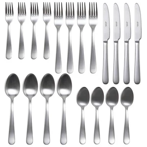 Signature Stainless Steel Flatware 20-Piece Set - Service for 4, Premium Stai... - Picture 1 of 6