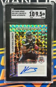 SGC 9.5/10 2022 Panini Mosaico Novato Autógrafos RAM-KW Kenneth Walker II RC AUTO - Imagen 1 de 2