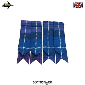 Pride of Scotland Tartan Kilt Hose Flashes – Honor of Scotland Design - Picture 1 of 1