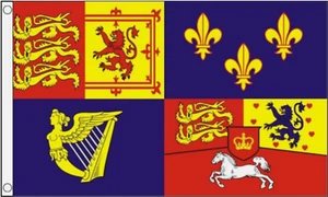 HOUSE of HANOVER ROYAL STANDARD FLAG 5' x 3' Old UK Historic Banner 1714 to 1801 - Picture 1 of 1