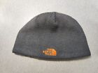 The North Face Brown Beanie Hat One Size Plain Logo Knit Lined Thermal Outdoor