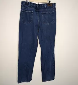 LL Bean Relaxed Fit Mens Jeans 36x32 Blue Medium Wash Denim Outdoor Work Pants - Picture 1 of 6
