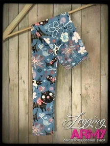 Purrty Garden- Kids Leggings- L/XL Fit Ages 8-Junior Size 1/2 - Picture 1 of 1
