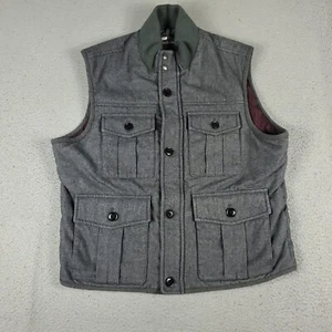 Banana Republic Vest Mens Size XL Gray 4 Pocket Full Zip Pockets - Picture 1 of 11