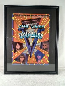 Album promozionale Vinnie Vincent Invasion All Systems Go 1988 incorniciato - Foto 1 di 2