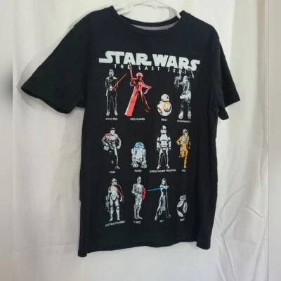 Old Navy Collectibles Boys Star Wars The Last Jedi Black Short Sleeve Tee M - Image 1 of 4