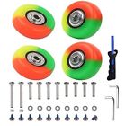 Luggage Suitcase Replacement Wheels Set of 4 PU Bearing Wheels 50mm Color