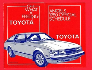 MLB BASEBALL 1980 CALIFORNIA ANGELS pocket schedule TOYOTA - Picture 1 of 1