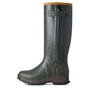 ariat burford insulated zip 400g ladies wellingtons, Size 6, or 7 Olive Green - Picture 1 of 8