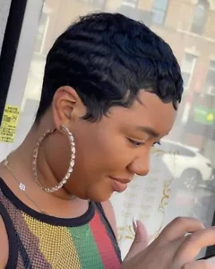 Pelucas de cabello 100 % humano pelo corto brasileño negro corte pixie pelucas para mujeres negras - Imagen 1 de 13