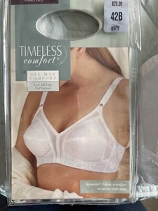 Bra vintage Pinup Pointy ivory 42B Timeless Comfort - Picture 1 of 5
