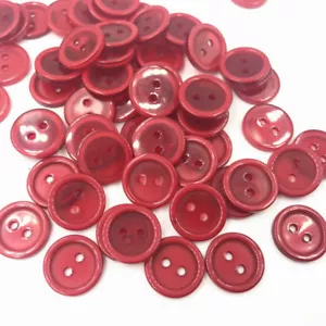 50pcs Transparent Resin Buttons Round Sewing Scrapbooking Embellishments 15mm - Picture 1 of 18